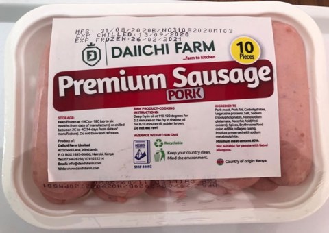 pork sausages kenya - Daiichi Farm Online